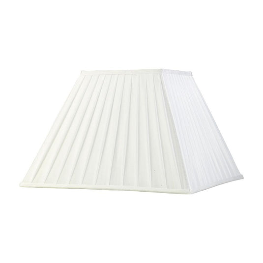 Diyas ILS20235 Leela Square Pleated Fabric Shade White 200/400mm x 275mm - 38647