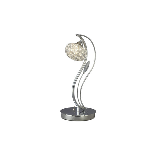 Diyas IL30959 Leimo Table Lamp 1 Light Polished Chrome/Crystal - 38206