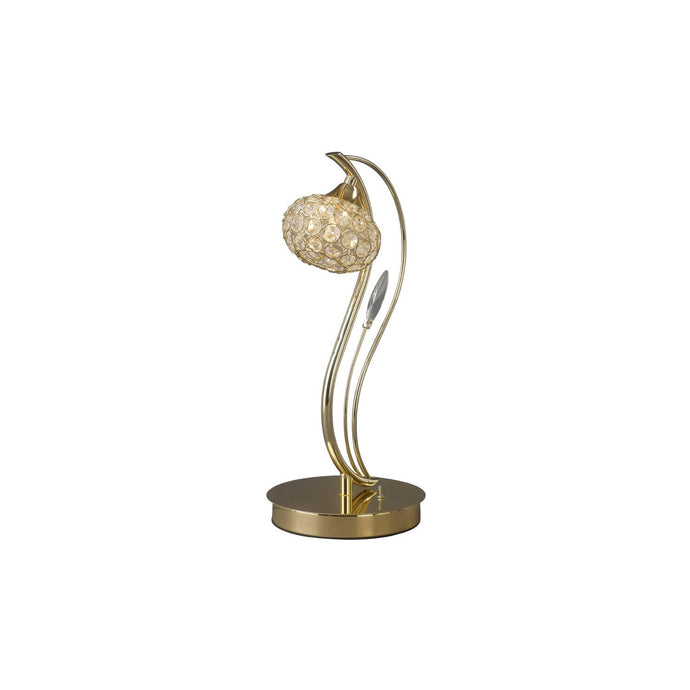 Diyas IL30969 Leimo Table Lamp 1 Light French Gold/Crystal - 38212