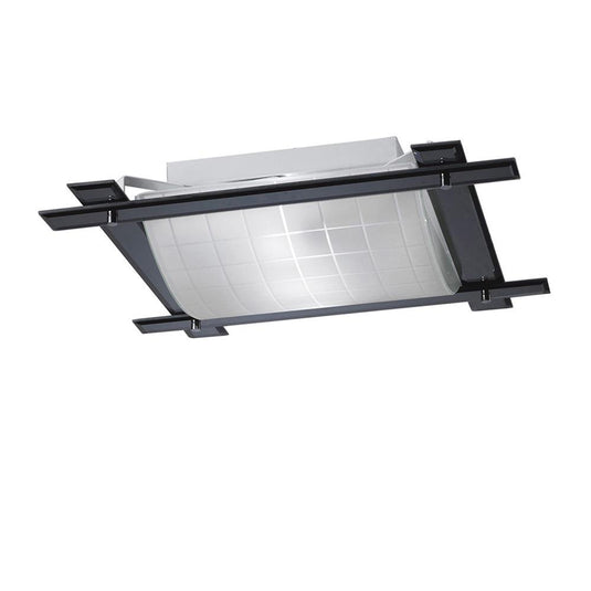 Diyas IL31011 Leo Square Ceiling 3 Light E27 Black Chrome/Smoked Mirror - 38234