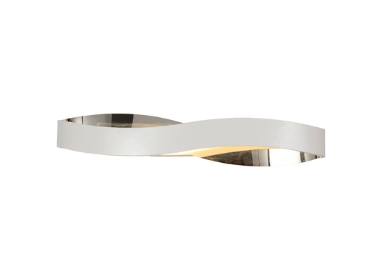 C-Lighting Lidding Wall Lamp, 1 x 6W LED, 3000K, 420lm, Sand White/Polished Chrome, 3yrs Warranty - 28958