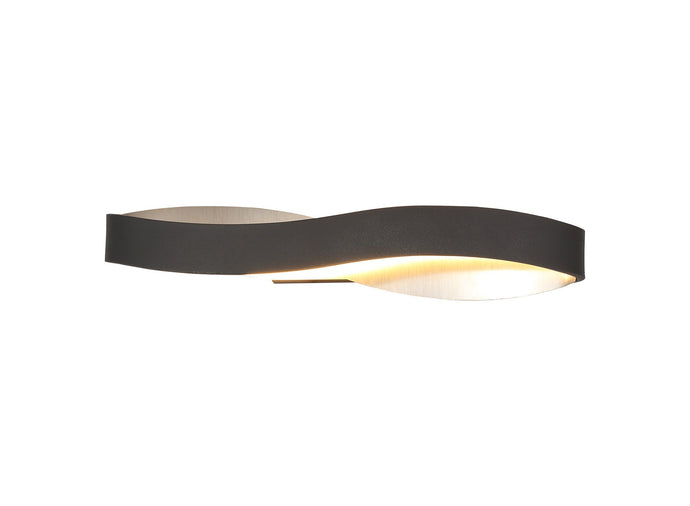 C-Lighting Lidding Wall Lamp, 1 x 6W LED, 3000K, 420lm, Sand Anthracite/Satin Nickel, 3yrs Warranty - 28959