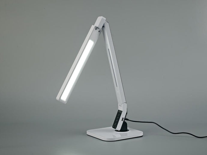Deco D0248 Lido LED Table Lamp White With USB Charging Port, 15W, 960lm, 3300/4200/5300/6200K