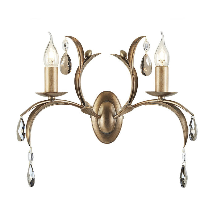 Elstead Lighting LL2-ANT-BRZ Lily 2 Light Wall Light