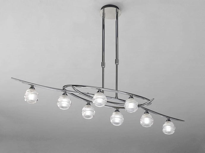 Mantra M1800 Loop Telescopic 8 Light G9 ECO Line, Polished Chrome