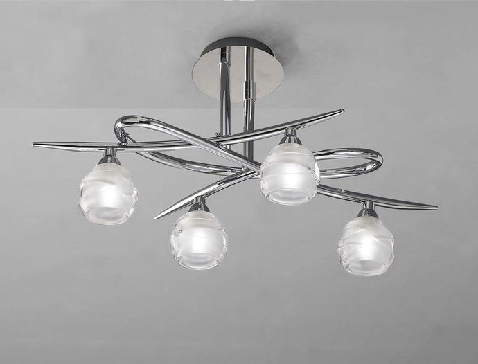 Mantra M1803 Loop Ceiling 4 Light G9 ECO, Polished Chrome