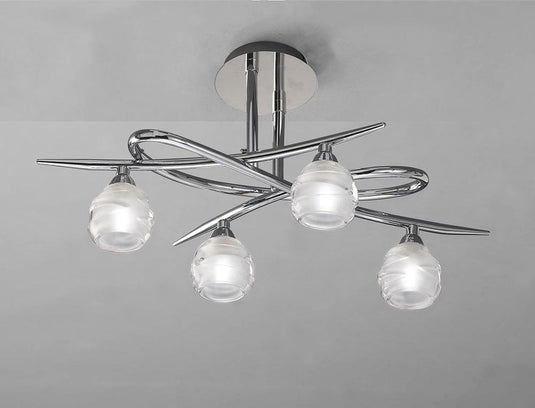 Mantra M1803 Loop Ceiling 4 Light G9 ECO, Polished Chrome