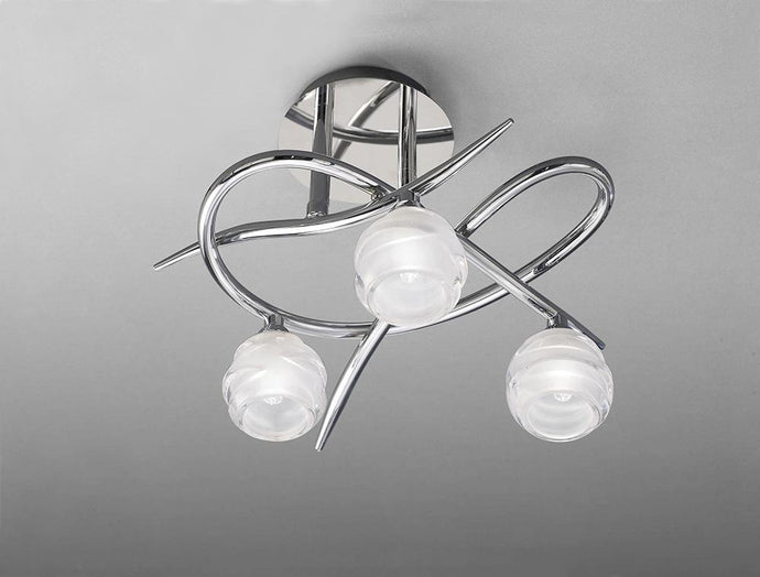 Mantra M1804 Loop Ceiling 3 Light G9 ECO, Polished Chrome