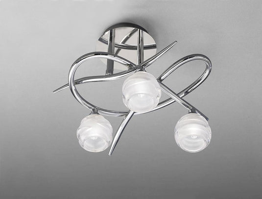 Mantra M1804 Loop Ceiling 3 Light G9 ECO, Polished Chrome