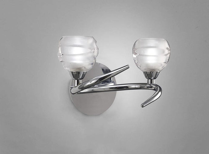 Mantra M1805/S Loop Wall Lamp Switched 2 Light G9 ECO, Polished Chrome