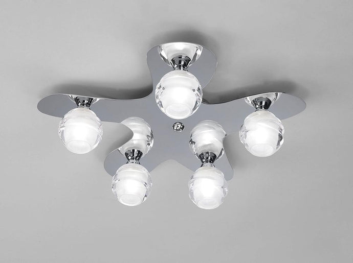Mantra M1809 Loop Ceiling 5 Light G9 ECO, Polished Chrome