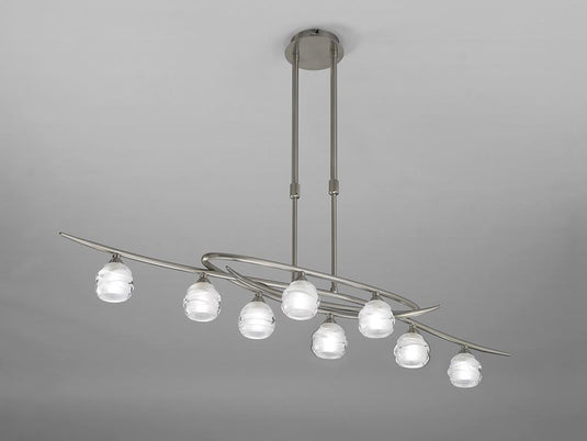 Mantra M1810 Loop Telescopic 8 Light G9 ECO Line, Satin Nickel
