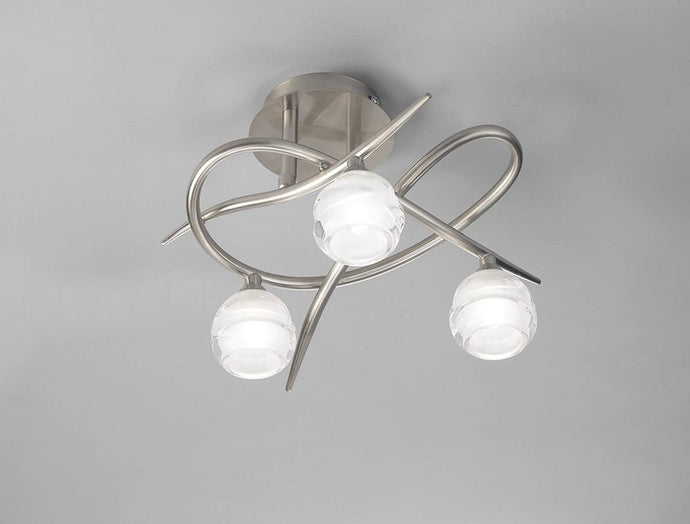 Mantra M1814 Loop Ceiling 3 Light G9 ECO, Satin Nickel