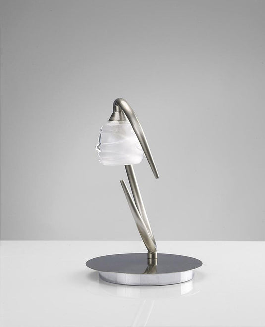 Mantra M1817 Loop Table Lamp 1 Light G9 ECO, Satin Nickel