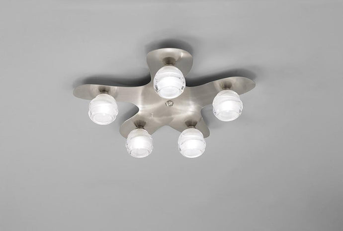 Mantra M1819 Loop Ceiling 5 Light G9 ECO, Satin Nickel