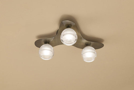 Mantra M1828 Loop Ceiling 3 Light G9 ECO, Antique Brass