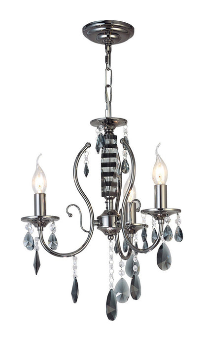 Diyas IL30903 Luna Ceiling 3 Light Black Chrome/Crystal - 16454