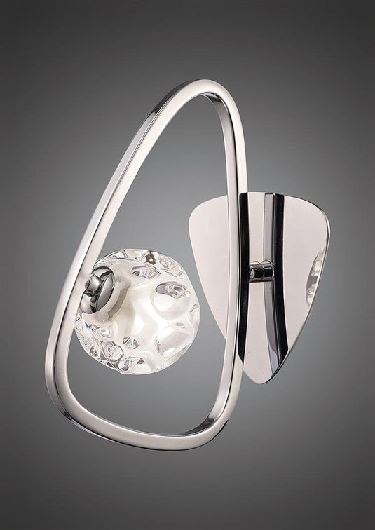 Mantra M5017/S Lux Switched Wall Lamp 1 Light G9, Polished Chrome