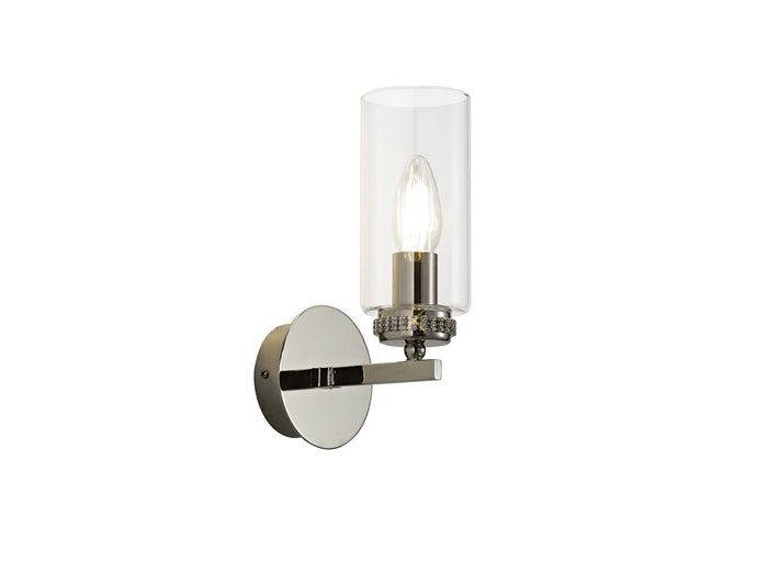 C-Lighting Lynx Wall Lamp Switched, 1 x E14, Polished Nickel - 28897
