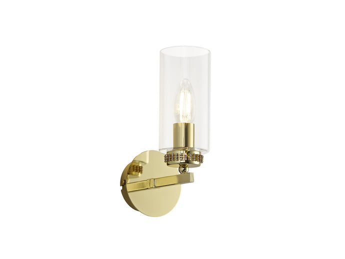C-Lighting Lynx Wall Lamp Switched, 1 x E14, Polished Gold - 28908