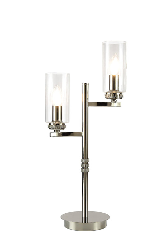 C-Lighting Lynx Table Lamp, 2 x E14, Polished Nickel - 28923