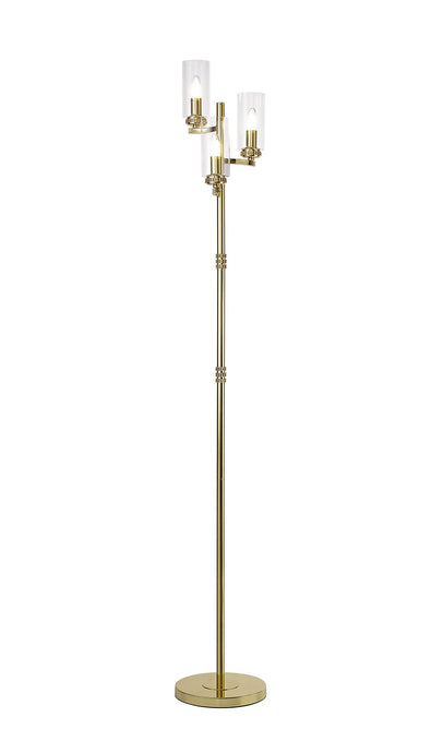 C-Lighting Lynx Floor Lamp, 3 x E14, Polished Gold - 28926