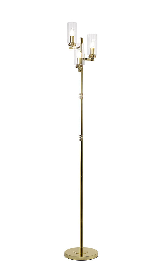 C-Lighting Lynx Floor Lamp, 3 x E14, Polished Gold - 28926
