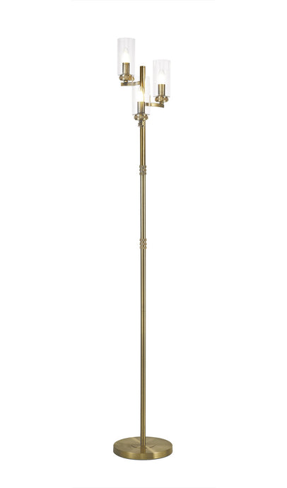 C-Lighting Lynx Floor Lamp, 3 x E14, Antique Brass - 28928