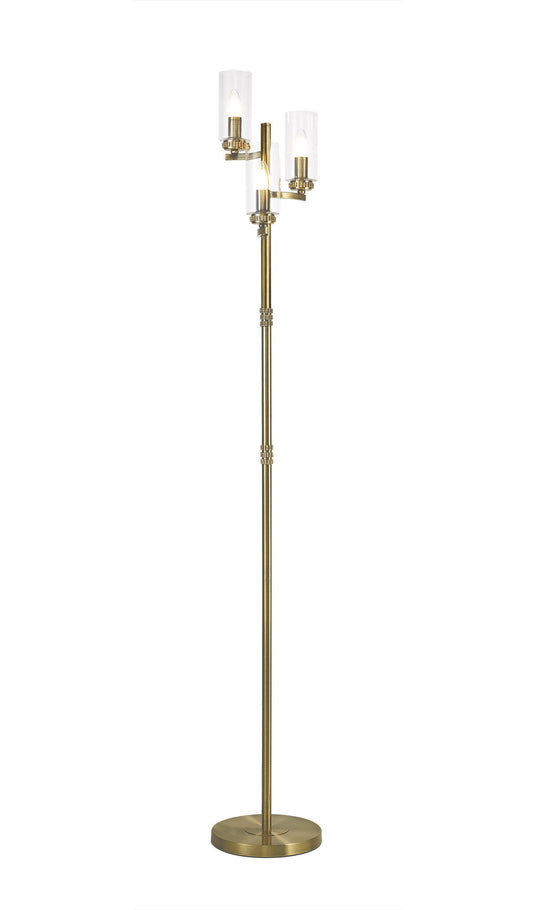 C-Lighting Lynx Floor Lamp, 3 x E14, Antique Brass - 28928