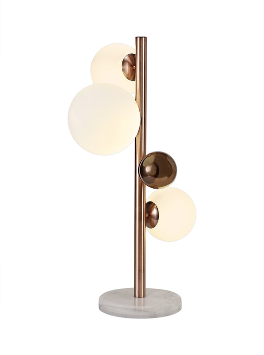 C-Lighting Lyra Table Lamp, 3 x G9, Antique Copper/Opal & Copper Glass - 29094