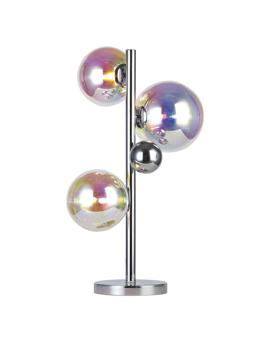 C-Lighting Lyra Table Lamp, 3 x G9, Polished Chrome/Idracoscent Glass - 30485