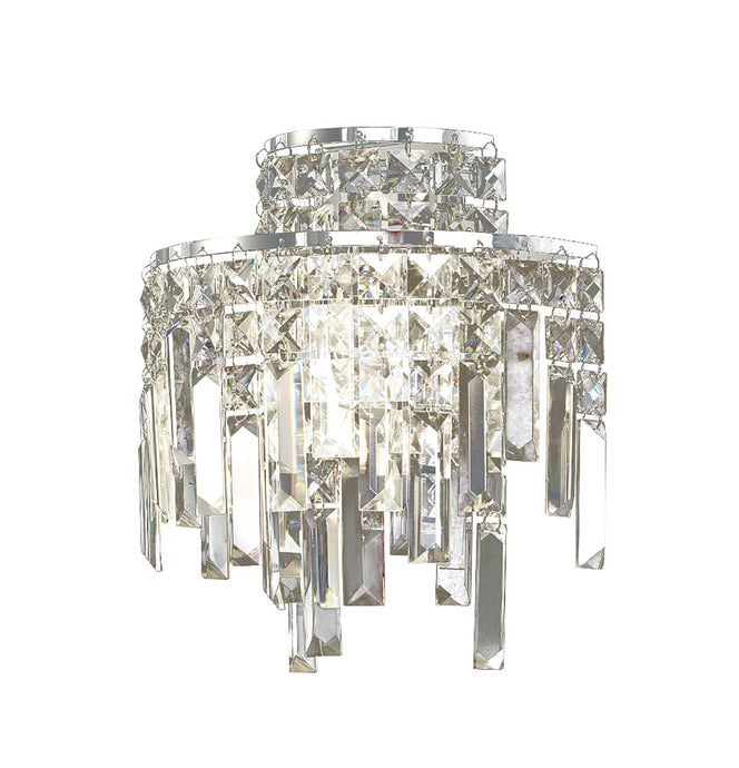 Diyas IL30250 Maddison Wall Lamp 2 Light Polished Chrome/Crystal - 38015