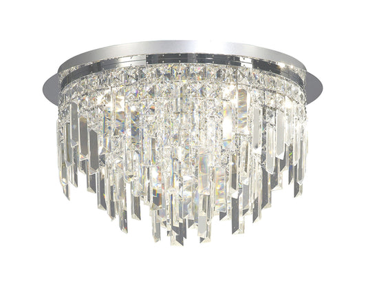 Diyas IL30251 Maddison Ceiling Round 6 Light Polished Chrome/Crystal - 38016