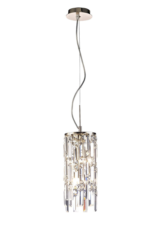 Diyas IL31713 Maddison Pendant Cylinder 2 Light G9 Rose Gold/Crystal - 38478