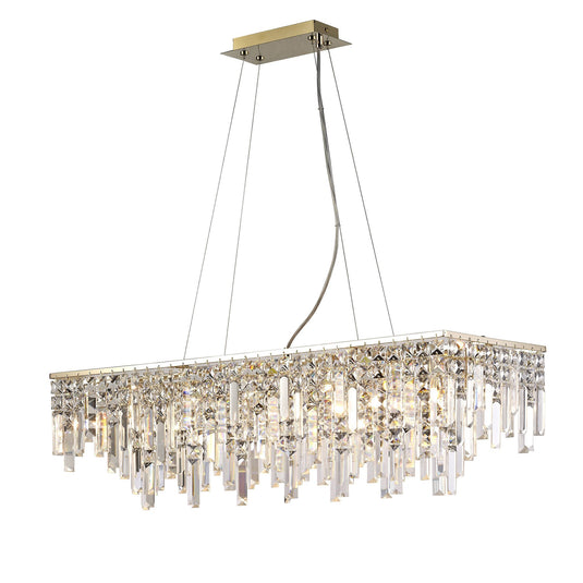 Diyas IL31715 Maddison Pendant Linear 6 Light G9 Rose Gold/Crystal - 38480