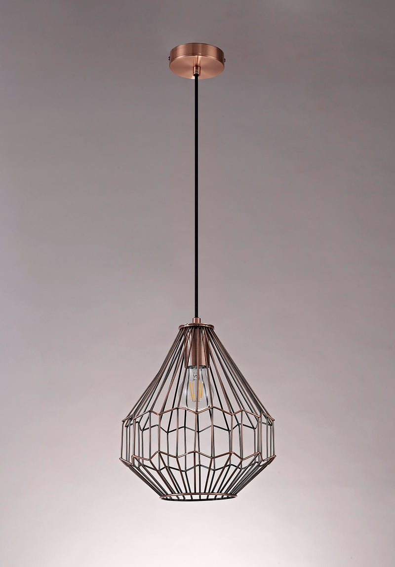 Load image into Gallery viewer, C-Lighting Malling Small Pendant, 1 x E27, Antique Copper/Black - 28728
