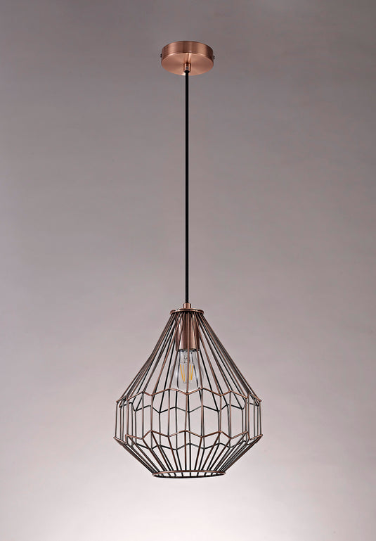 C-Lighting Malling Small Pendant, 1 x E27, Antique Copper/Black - 28728