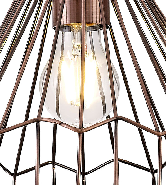 C-Lighting Malling Small Pendant, 1 x E27, Antique Copper/Black - 28728