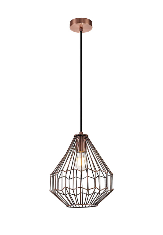 C-Lighting Malling Small Pendant, 1 x E27, Antique Copper/Black - 28728
