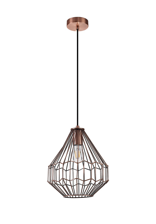 C-Lighting Malling Small Pendant, 1 x E27, Antique Copper/Black - 28728