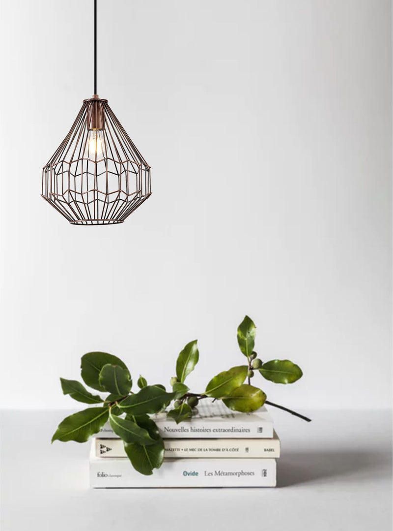 Load image into Gallery viewer, C-Lighting Malling Small Pendant, 1 x E27, Antique Copper/Black - 28728
