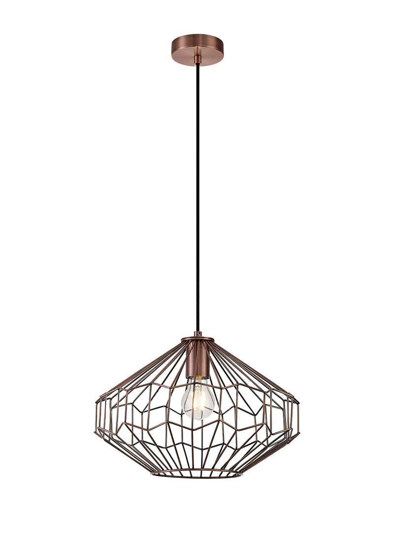 Load image into Gallery viewer, C-Lighting Malling Medium Pendant, 1 x E27, Antique Copper/Black - 28729
