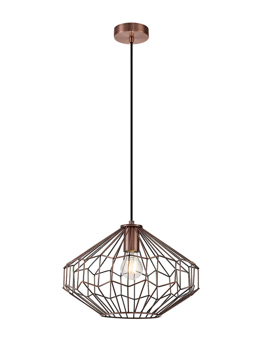 C-Lighting Malling Medium Pendant, 1 x E27, Antique Copper/Black - 28729