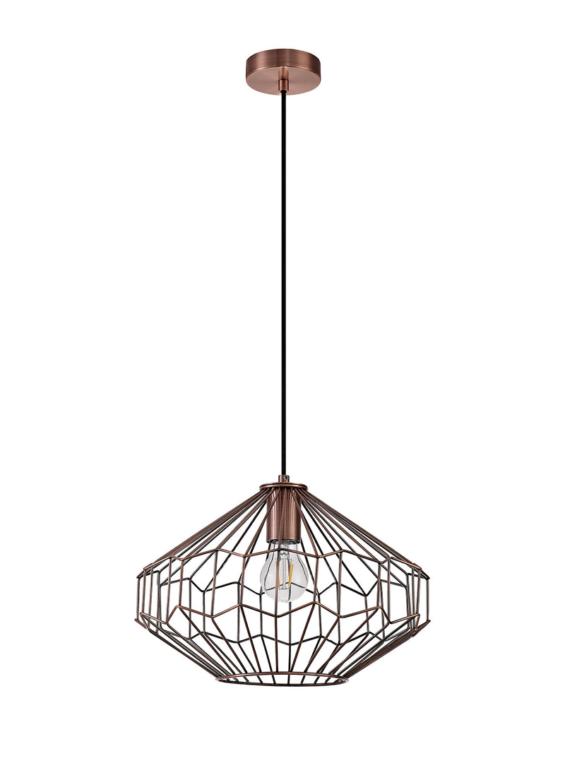 Load image into Gallery viewer, C-Lighting Malling Medium Pendant, 1 x E27, Antique Copper/Black - 28729
