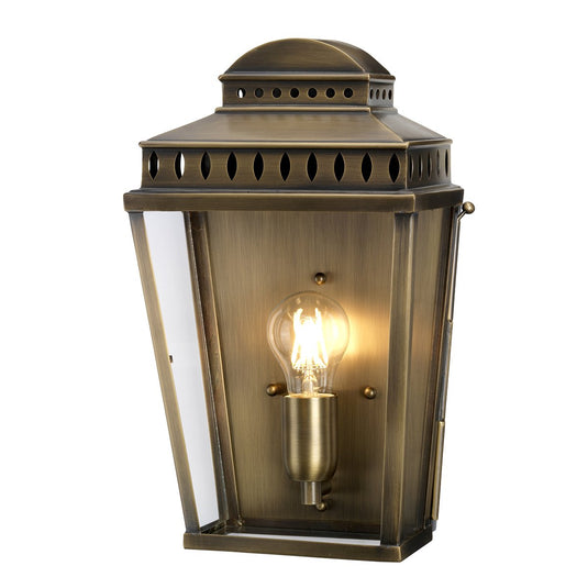 Elstead Lighting MANSION-HOUSE-BR Mansion House 1 Light Wall Lantern - Brass