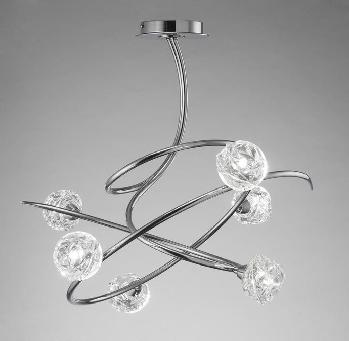 Mantra M3941 Maremagnum Ceiling 6 Light G9, Polished Chrome