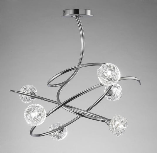 Mantra M3941 Maremagnum Ceiling 6 Light G9, Polished Chrome