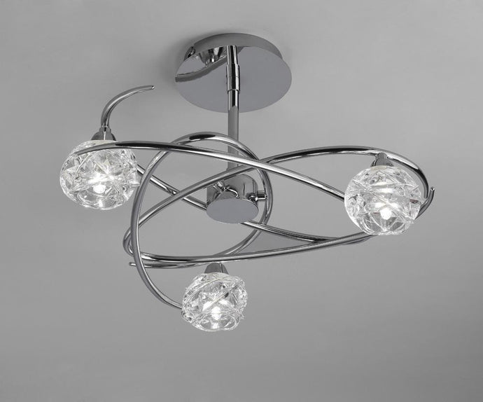 Mantra M3944 Maremagnum Ceiling 3 Light G9, Polished Chrome