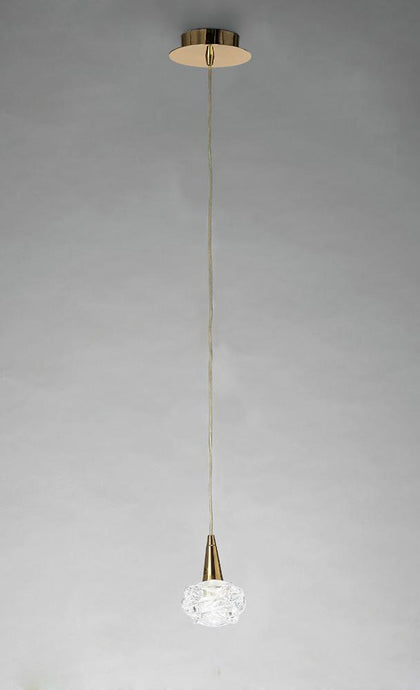 Mantra M3946FG Maremagnum Pendant 1 Light G9, French Gold