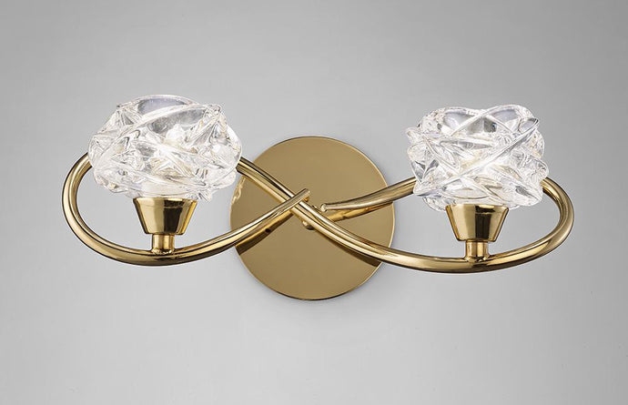 Mantra M3947FG/S Maremagnum Wall Lamp Switched 2 Light G9, French Gold